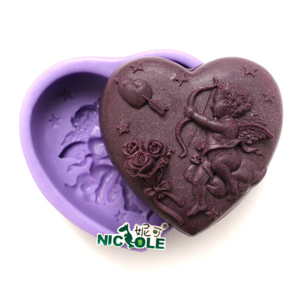 R0807 New Cupid Silicone Soap Mold Handmade Soap Moulds DIY Soap Mold