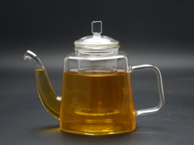 500ml Singlge Wall Hand Made Borosilicage Glass Teapot with Glass Lid and Infuser