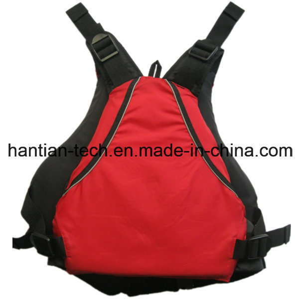 75n Buoyancy Red and Black Kayak Life Vest for Sale (HT047-A)