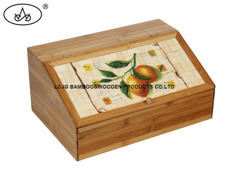 Handmade Bamboo & Wooden Bread Box for Daily Use/ Storage/ Promotion Gift/ Eco-Friendly/ Kitchenware/ Homehold/ Baking/ Eco-Friendly (LC-B001B)