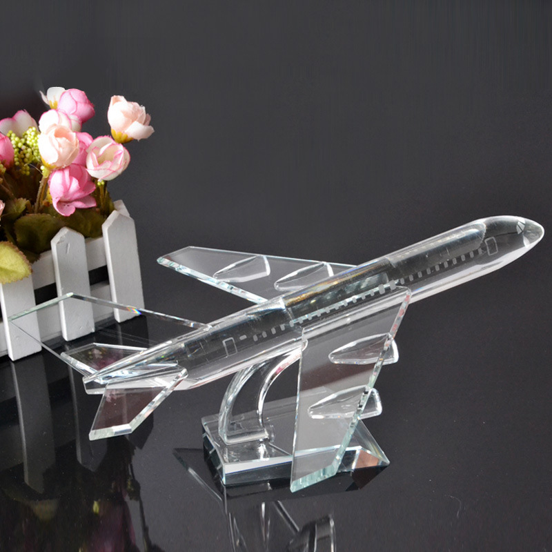 High Quality Crystal Airplane Model Souvenirs