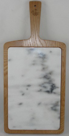 White Marble & Oak Wood Slate Paddle Board