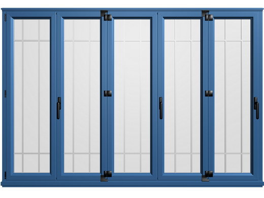 Kga-618 5panels Folding Door with Decoration Strip