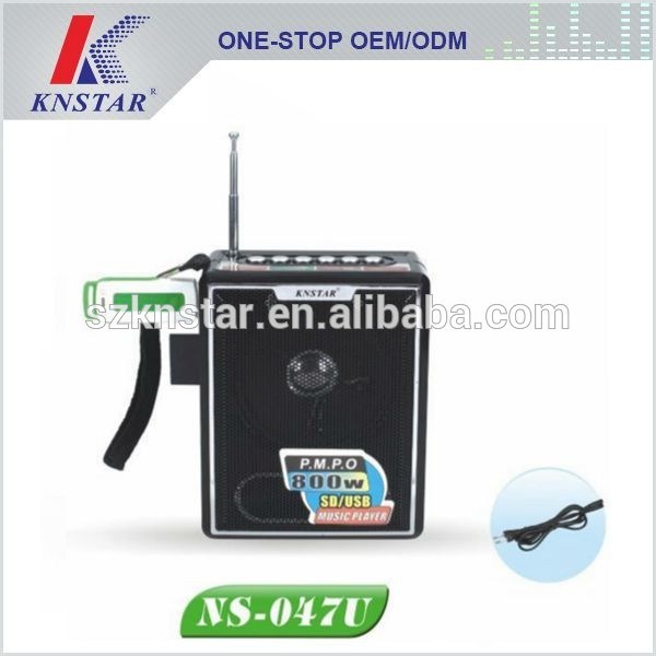 Portable FM Radio with USB/SD Music Player