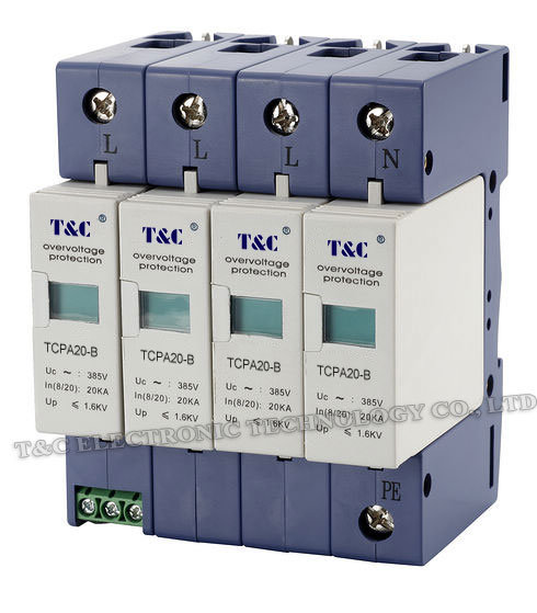 SPD/Power Surge Protector/Surge Arrester (TCPA20-B/4) with CE Certificate