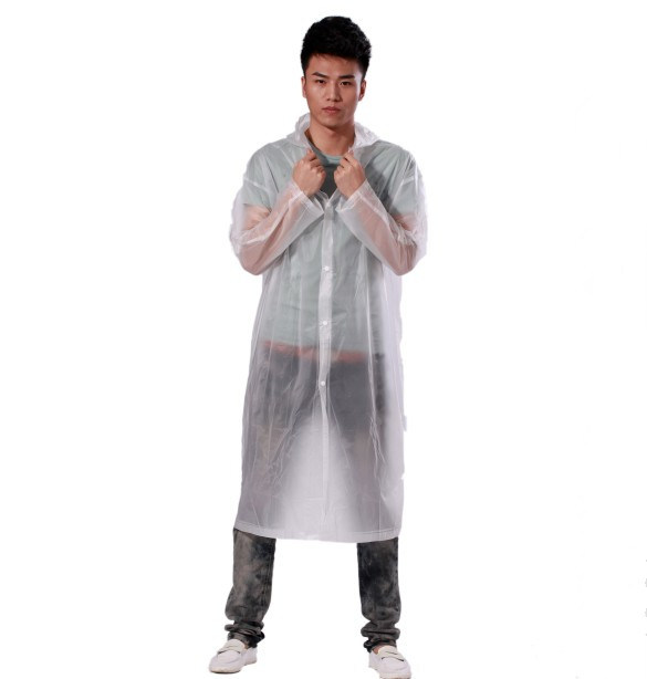 Cheap Transparent PVC Adult Raincoat for Promotion Gift