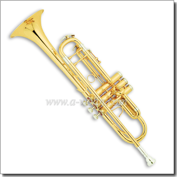 Gold Lacquer Bb Key Professional Trumpet (TP8390)