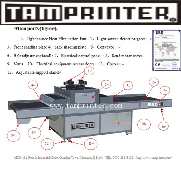 TM-UV400 1700*700*1200mm UV Curing Machine with CE Certificate