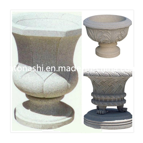 Natural Granite Stone Flower / Plant Pot for Garden or Landscape