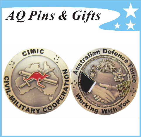 Military Coin in Antique Plating