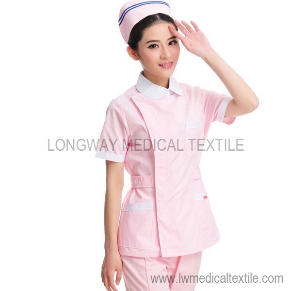 Pink Nurse Uniform for Summer (HX-3001)