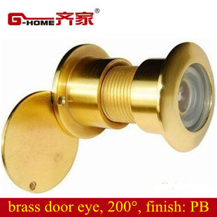 200 Degree Brass Door Viewer 3828 Golden Door Eye