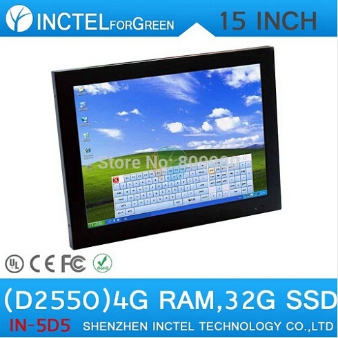 15 Inch Industrial Computer Touch Screen PC with High Temperature 5 Wire Gtouch Industrial Embedded 4: 3 6COM Lpt 4G RAM 32g SSD