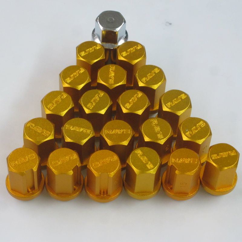 Rays Nut Golden Aluminum Wheel Nut M12X1.5 M12*1.25