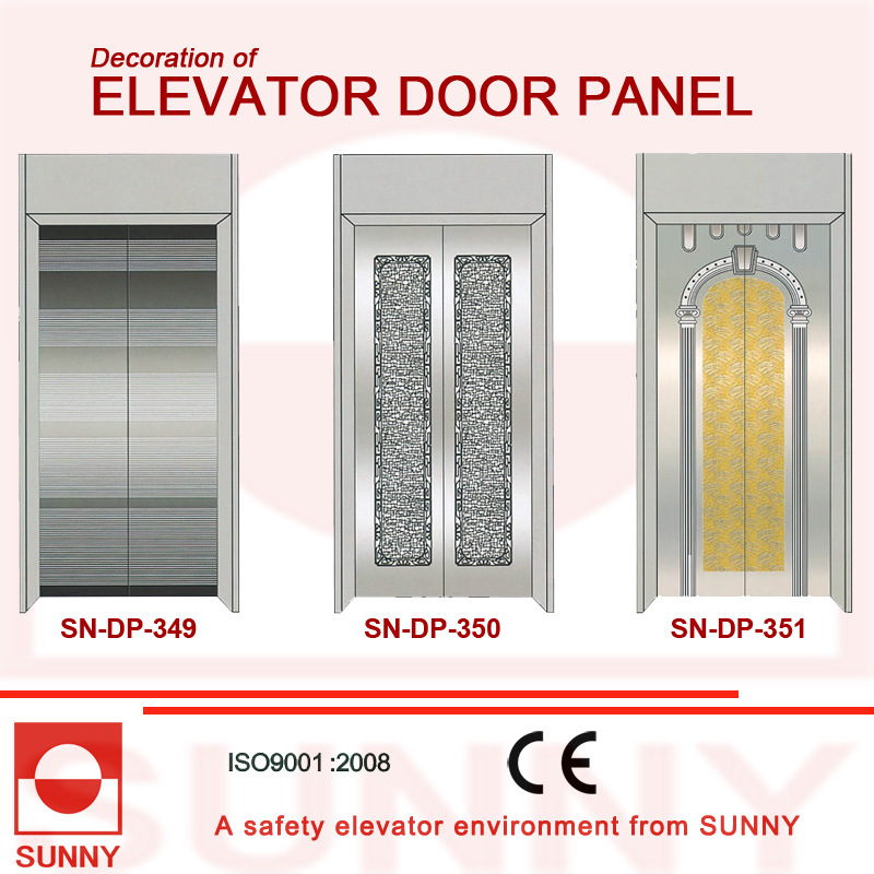 Concave Golden Stainless Steel Door Panel for Elevator Cabin Decoration (SN-DP-349)