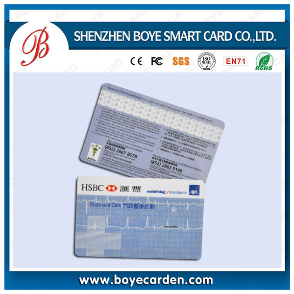 PVC Plastic Contactless Smart Medical Card