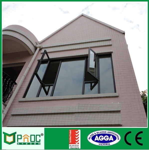 New Style Aluminum Casement Glass Window with Flyscreen