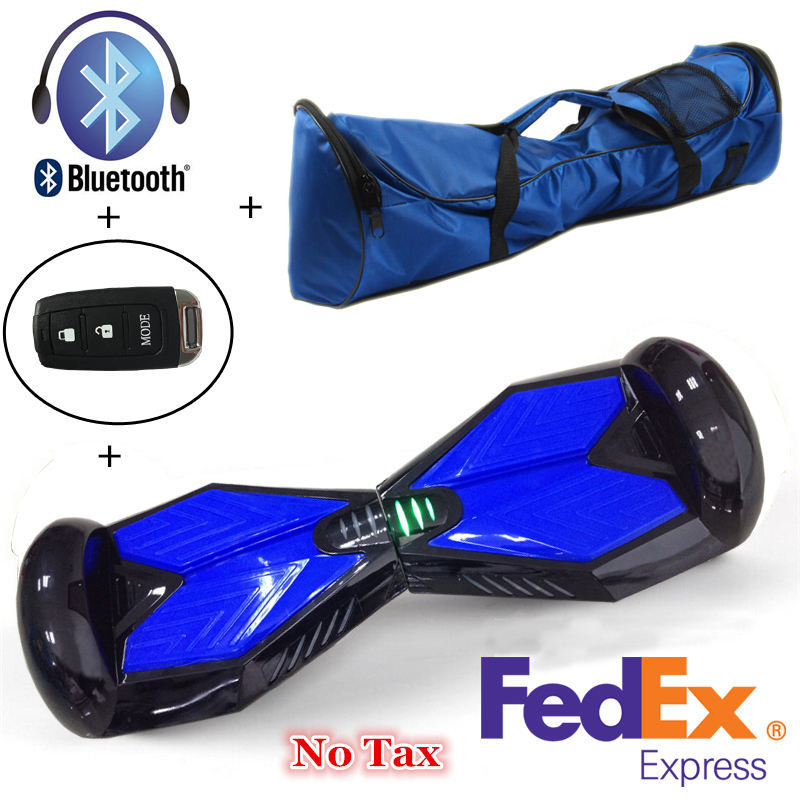 Two Wheel Self Standing Electric Scooter Bluetooth Music Scooter with Remote Key Adult Balancing Scooter+Bag FedEx Shipping