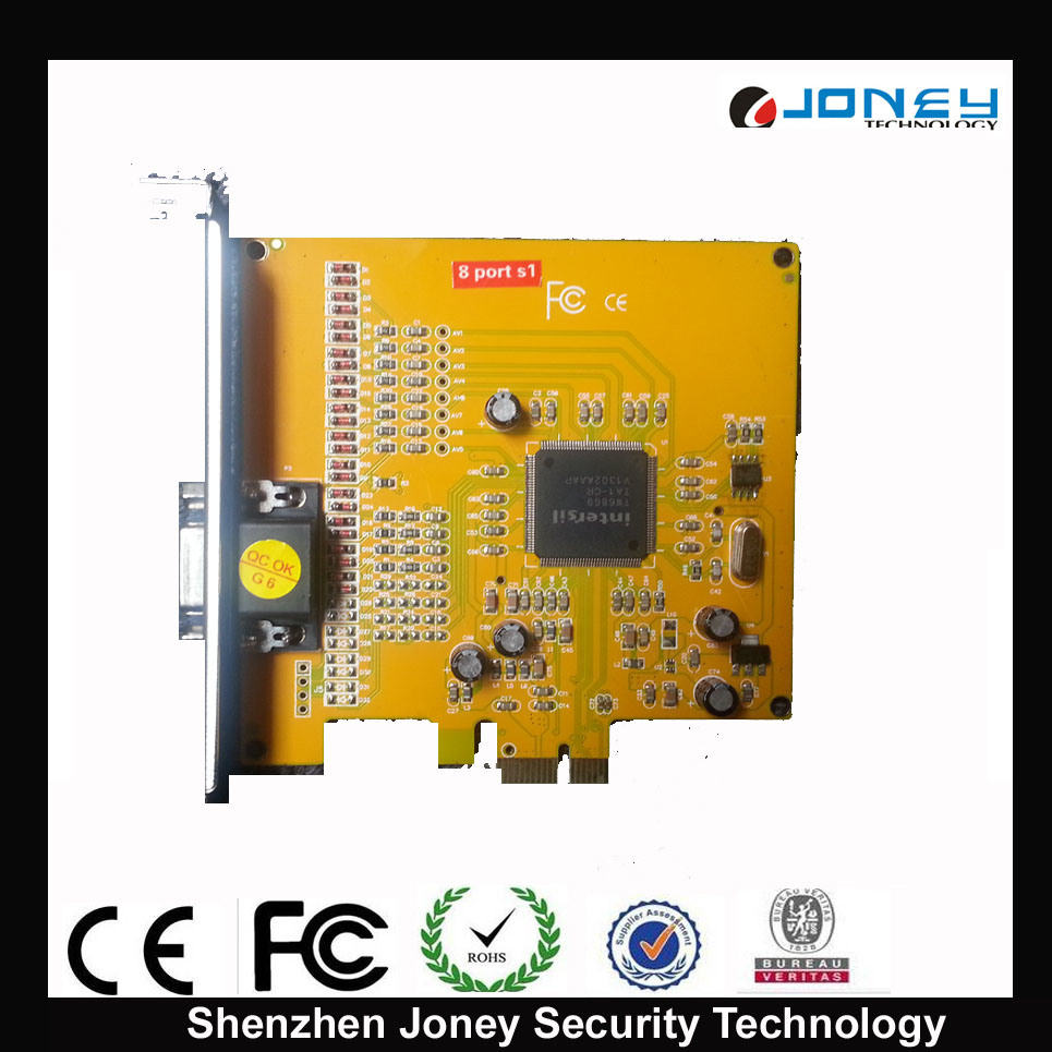 H. 264 Compression Realtime 4CH/8CH Video/Audio TV out DVR Card PCI-E
