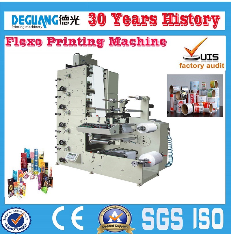 Automatic 6 Color Flexographic Printing Machine for Plastic Film (DGRY320-4C)