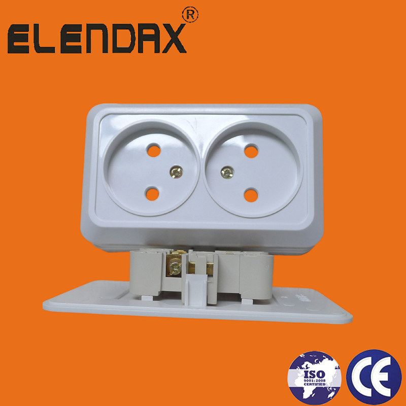 Europe Style Double 2 Pin Wall Socket Outlet (S1209)