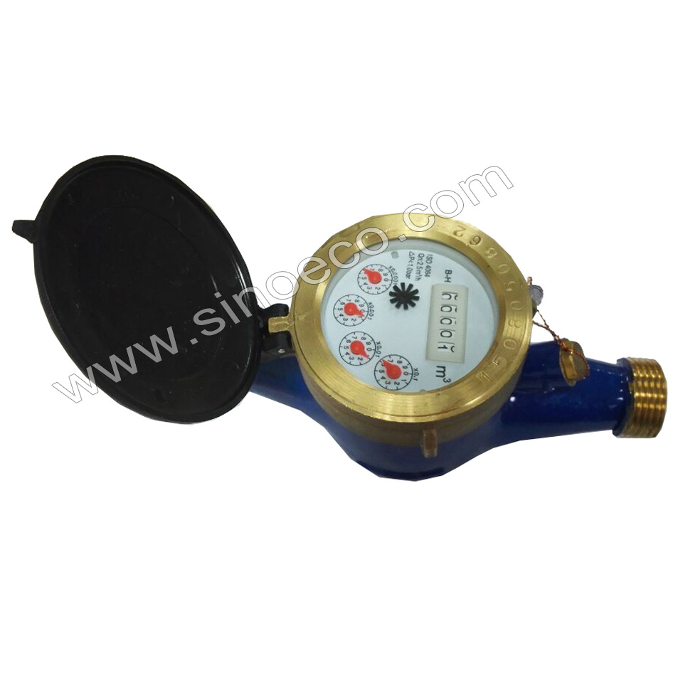 Multi Jet Dry Dial Vane Wheel Brass Water Meter