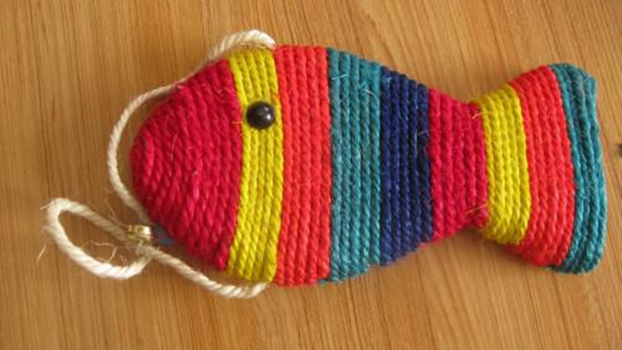 Colorful Sisal Fish, Pet Toy
