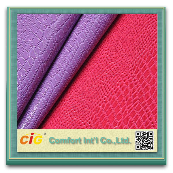 Synthetic Leather for Handbag Shiny Faux Leather