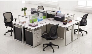 4 Seats Office Workstation Furniture