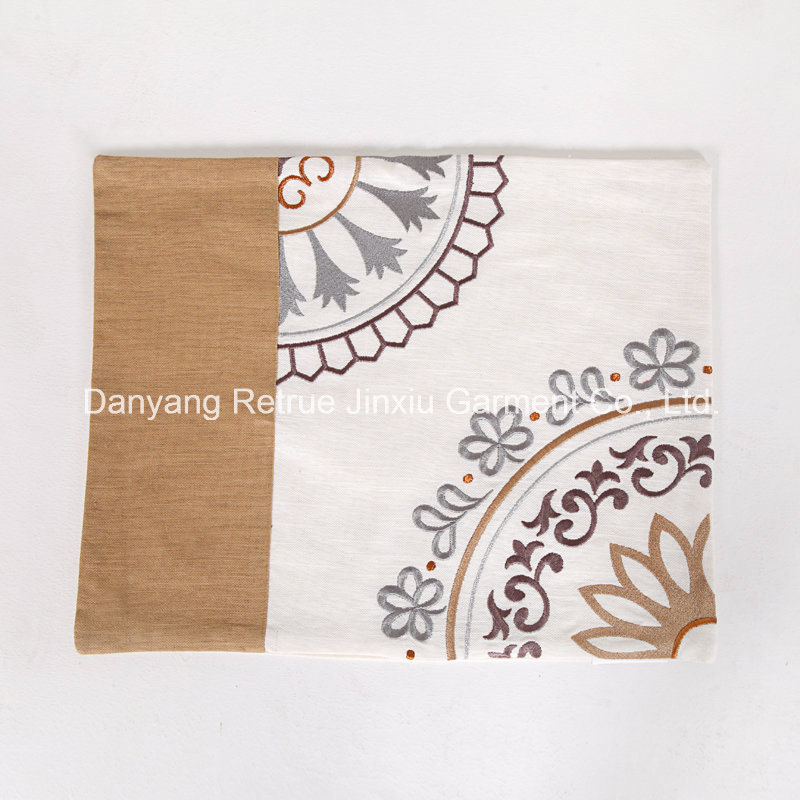 Folk Designer Embroidery Cotton Canvas Decorative Cushion Pillow Cover