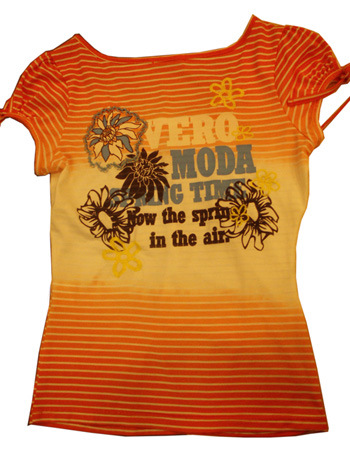 Ladies' Dip Dye & Yarn Dye Stripe Knitted Top (301394)