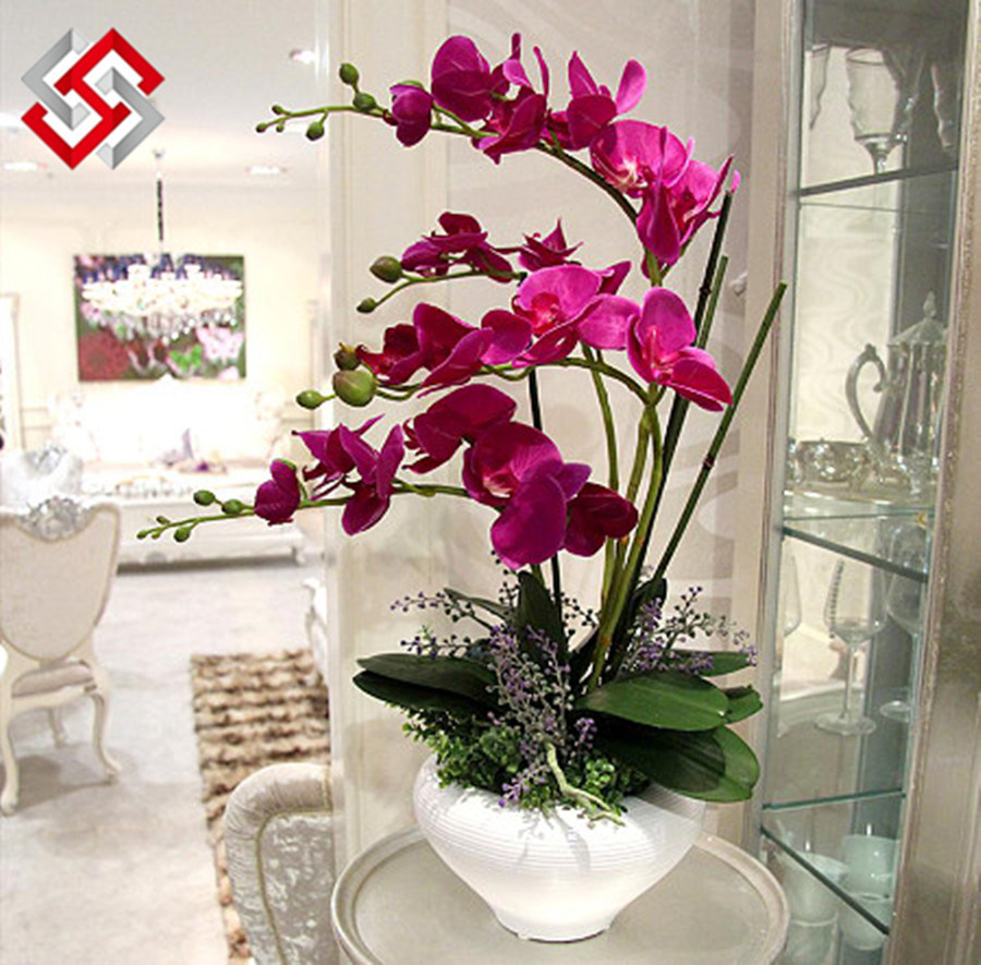 Artificial Handmade DIY Bonsai Home Decor Butterfly Orchid