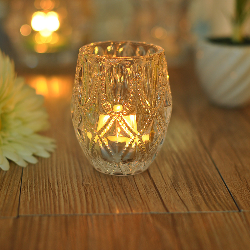 Elegent Crystal Glass Candle Holders