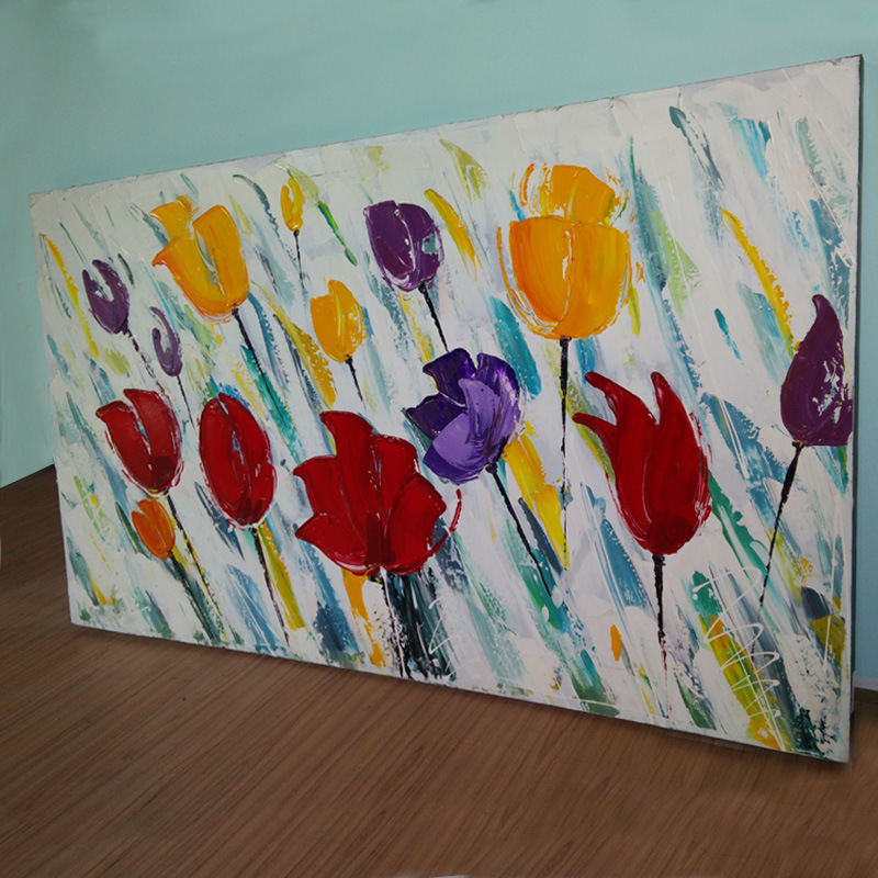 Hot Sale Classic Flowers Handpainted Canvas Painting Art for Wall Decoration (LH-246000)