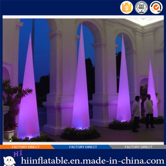 Best Sale Event Outdoor Decoration LED Lighting Inflatable Cone, Tube for Sale