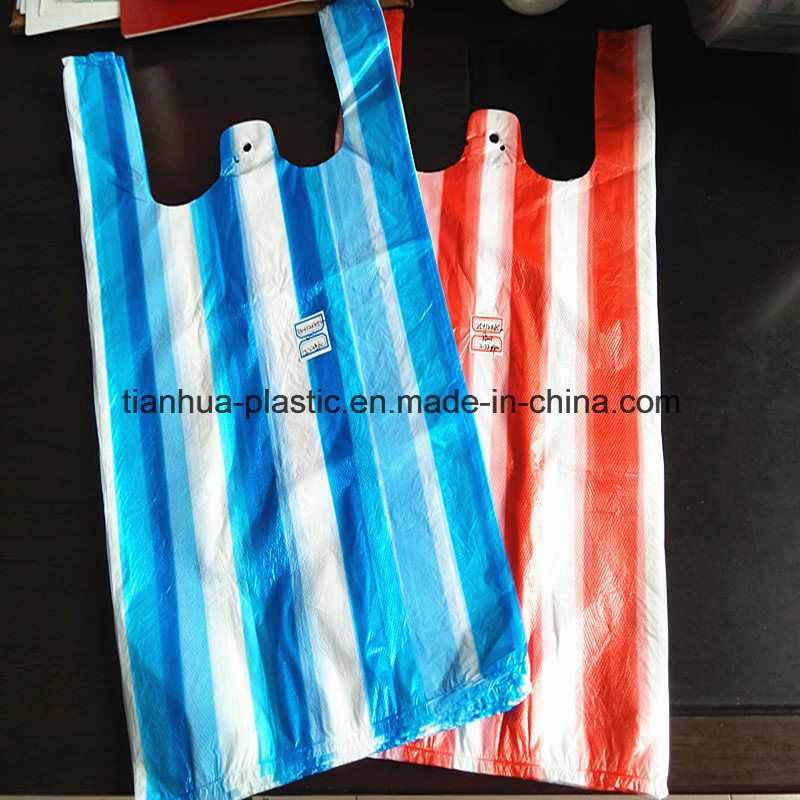 Color Striped T-Shirt Plastic Packaging Bags