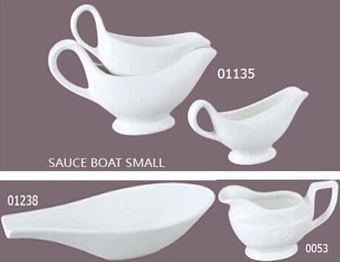 Porcelain Small Size Sauce Boat for Restaurant (01238)