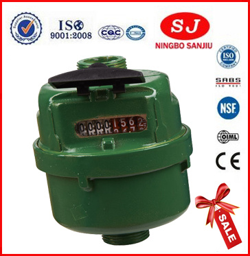 Volumetric Rotary Piston Brass Class C Water Meter Green Color (LXH-15A-40A)