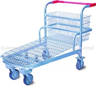 Flatform Trolley Cart, Shopping Storage Trolley, Flat Trolley, Metal Trolley Cart