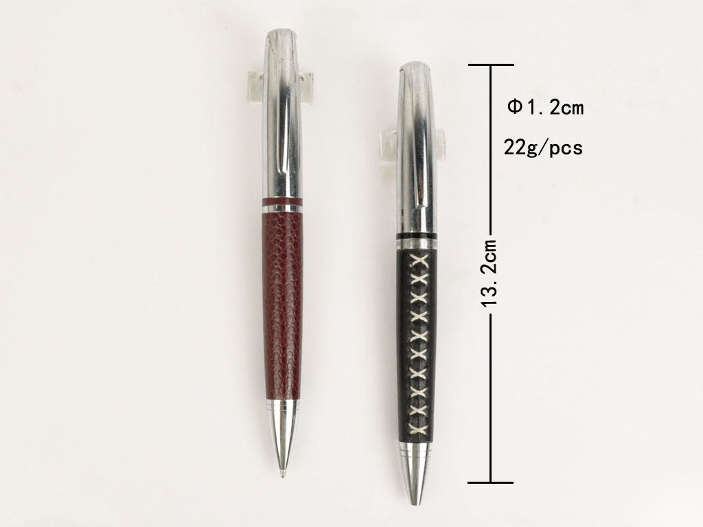 Tc-3058b Fashionable Business Gift Set Leather Metal Twist Pen