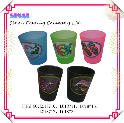 Colorful Embossed Shot Glass/ Small Cup/Mug