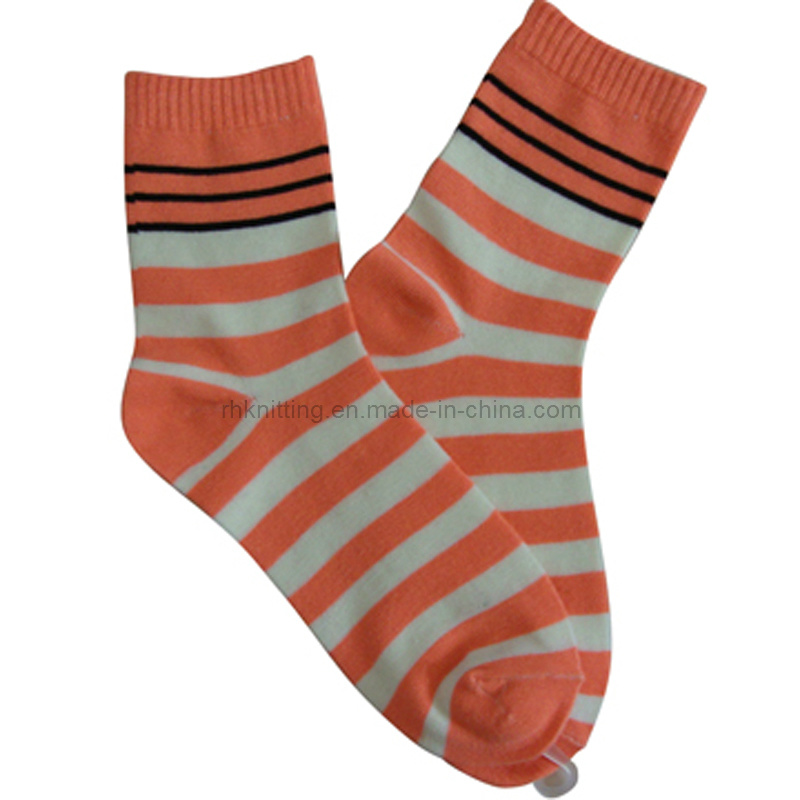 Cotton Women Socks with Stripes Ws-119