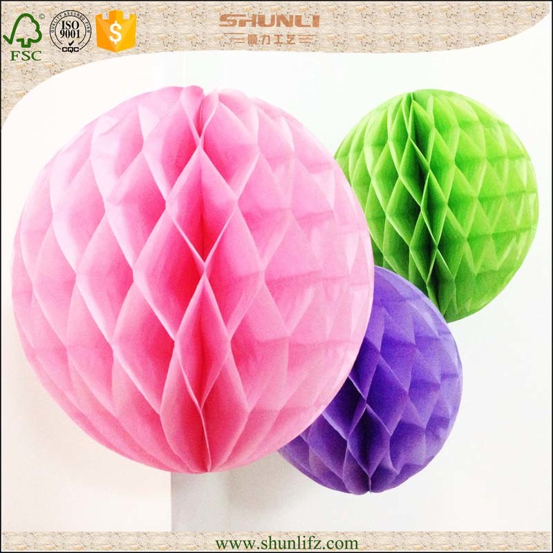 Christmas Decoration Hanging Tissue Paper Honeycomb Ball