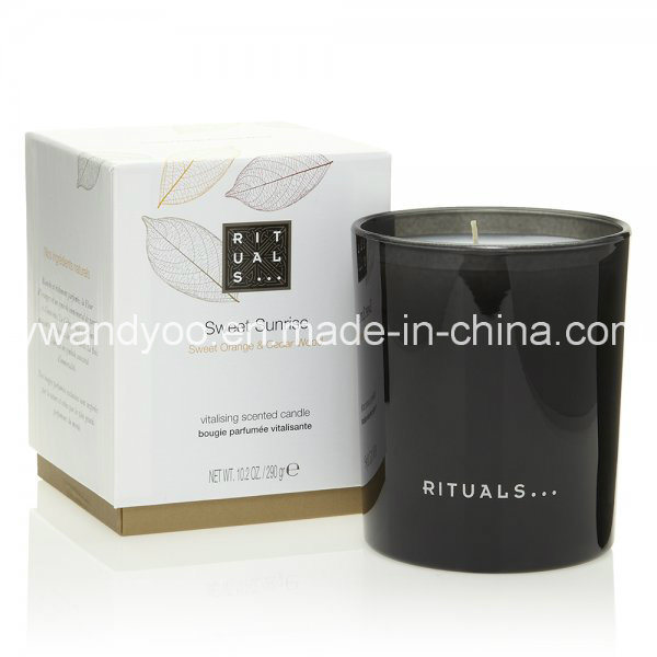 Sweet Sunrise Gloss Black Glass Scented Natural Soy Wax Candle