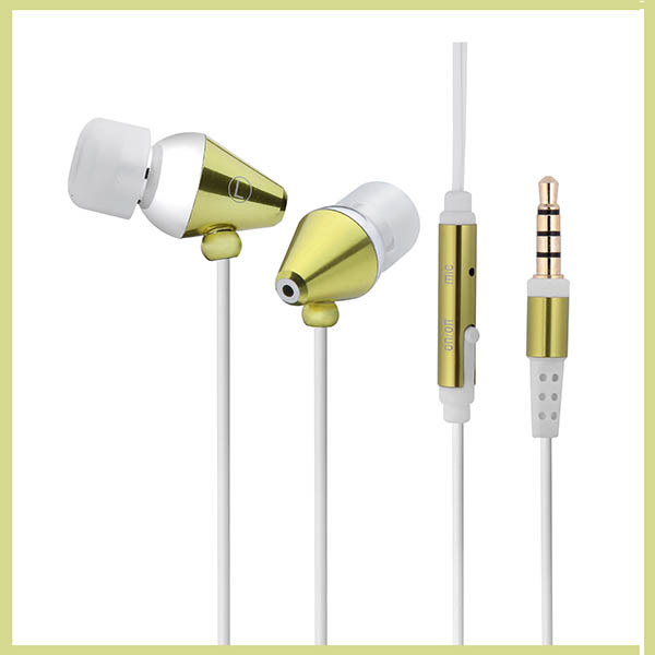 Metal Housing Super Bass Wired Earphone with Mic