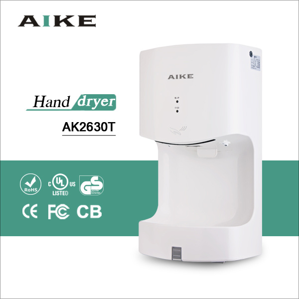 New EMC Certificate Most Widely Use Eco ABS Body Xlerator Automatic Infrared Sensor Single High Speed Toilet Jet Hand Dryer (AK2630T)