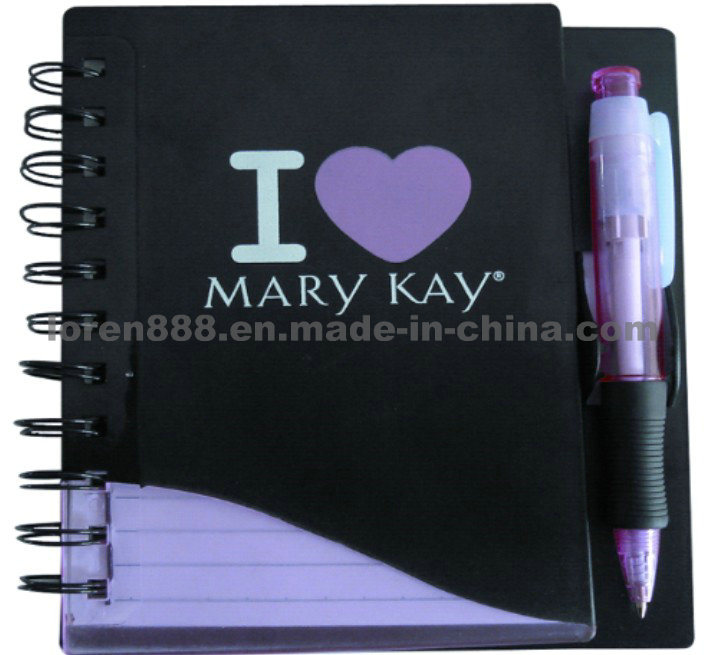 PP Cover Spiral Notebook with Pen (LE-NBK-003)