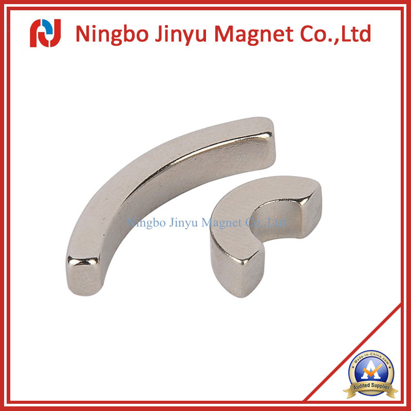 NdFeB Arc Magnet with Nickel Surface
