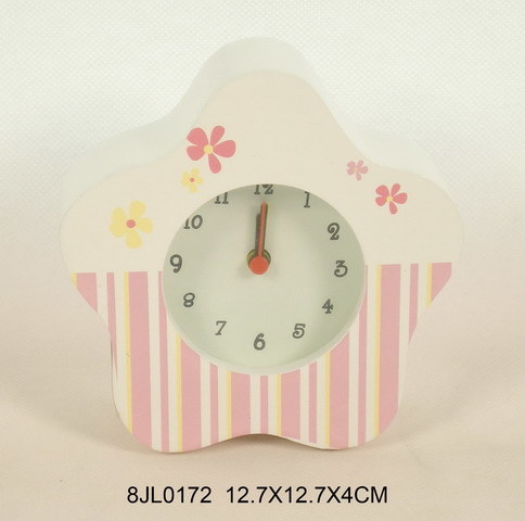 Wooden Desk Flower-Shaped Alarm Clock
