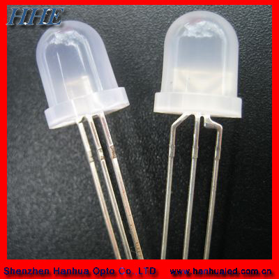 8mm Bi-Color Round With Flange LED Diode (CE&RoHS)